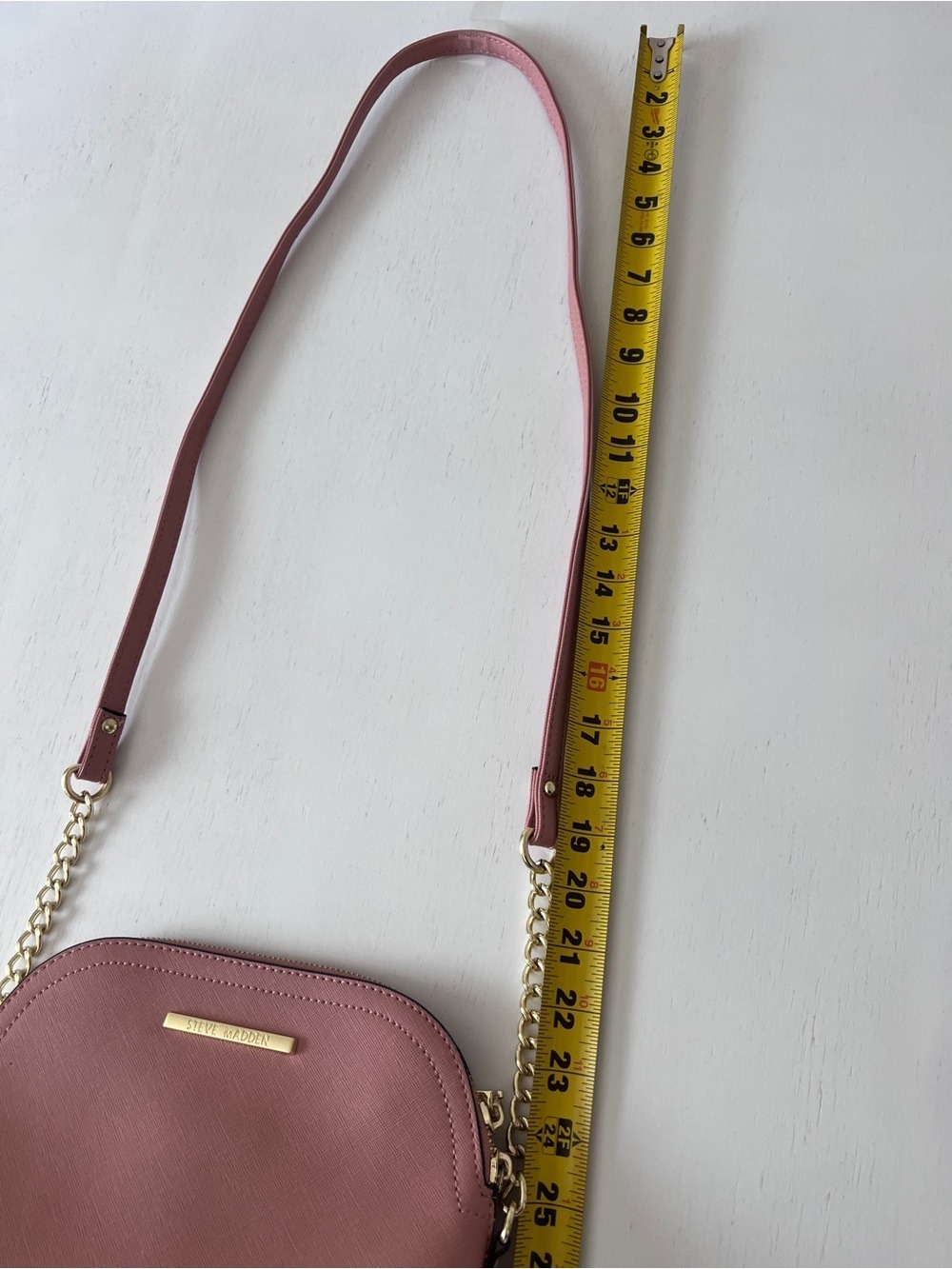 Steve Madden Bjaylin Dome Crossbody Bag - Mauve Pink Gold Hardware - Picture 10 of 10